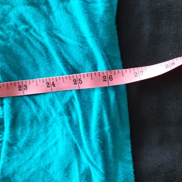Turquoise sleeveless Jersey by Cassa Lee 100% Rayon Size Large - Picture 3 of 7